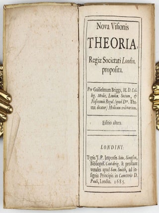 Nova visionis theoria. Regiae societati Londin. proposita. Editio altera.