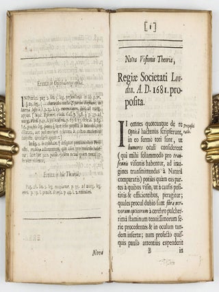 Nova visionis theoria. Regiae societati Londin. proposita. Editio altera.