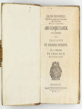 Ars conjectandi, opus posthumum. Accedit tractatus de seriebus infinitis, et epistola gallice scripta de ludo pilae reticularis.