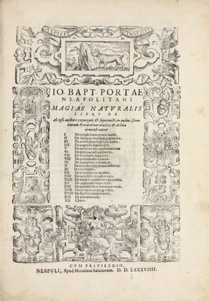 Item #003452 Magiae naturalis libri XX. Giovanni Battista della PORTA