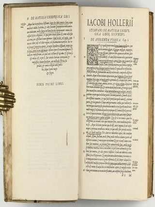 Opus chyrurgicum, warhaffte unnd vollkomne Wundartznei ...; darinn begriffen wie die Wunden, offnen Schäden, Gewächs, Gebresten, Frantzosen, Blatern, Beulen, Lähmi, allerley Zufäll unnd Kranckheiten, auch kalter und warmer Brandt, Fistel und Wolff ... curiert werden sollend / Die grosz Chirurgei, oder volkommene Wundtartzenei; chirurgischen Handtwirckung eigentlicher Bericht, und Inhalt alles so der Wundartznei angehörig; mit künstlicher Fürmalung, klarer Beschreibung . . . aller hierzu dienlicher und gebreuchlicher Instrument oder Ferrament / De Materia chirurgica libri tres, recens aucti authore atque recogniti.