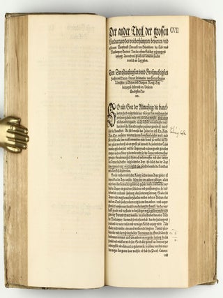 Opus chyrurgicum, warhaffte unnd vollkomne Wundartznei ...; darinn begriffen wie die Wunden, offnen Schäden, Gewächs, Gebresten, Frantzosen, Blatern, Beulen, Lähmi, allerley Zufäll unnd Kranckheiten, auch kalter und warmer Brandt, Fistel und Wolff ... curiert werden sollend / Die grosz Chirurgei, oder volkommene Wundtartzenei; chirurgischen Handtwirckung eigentlicher Bericht, und Inhalt alles so der Wundartznei angehörig; mit künstlicher Fürmalung, klarer Beschreibung . . . aller hierzu dienlicher und gebreuchlicher Instrument oder Ferrament / De Materia chirurgica libri tres, recens aucti authore atque recogniti.