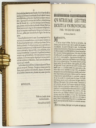 Les Provinciales ou les lettres écrites par Louis de Montalte à un provincial de ses amis & aux RR. PP. Jésuites.