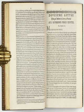 Les Provinciales ou les lettres écrites par Louis de Montalte à un provincial de ses amis & aux RR. PP. Jésuites.