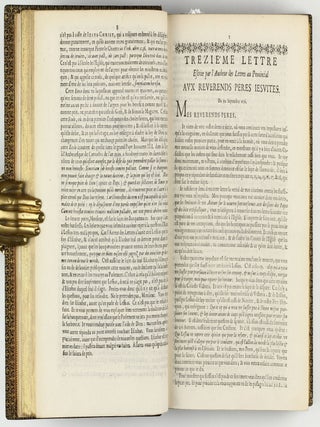 Les Provinciales ou les lettres écrites par Louis de Montalte à un provincial de ses amis & aux RR. PP. Jésuites.