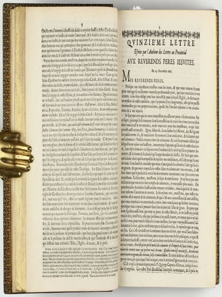 Les Provinciales ou les lettres écrites par Louis de Montalte à un provincial de ses amis & aux RR. PP. Jésuites.