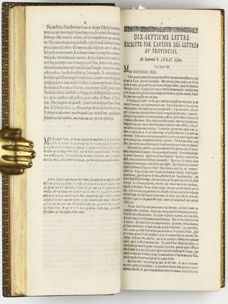 Les Provinciales ou les lettres écrites par Louis de Montalte à un provincial de ses amis & aux RR. PP. Jésuites.