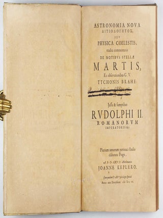 Astronomia nova ΑΙΤΙΟΛΟΓΗΤΟΣ, seu physica coelestis, tradita commentariis de motibus stellae Martis, ex observationibus G.V. Tychonis Brahe.