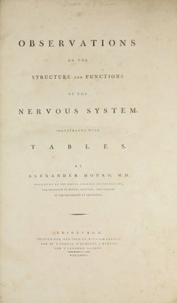 Item #003488 Observations on the Structure and Functions of the Nervous System. Alexander II MONRO