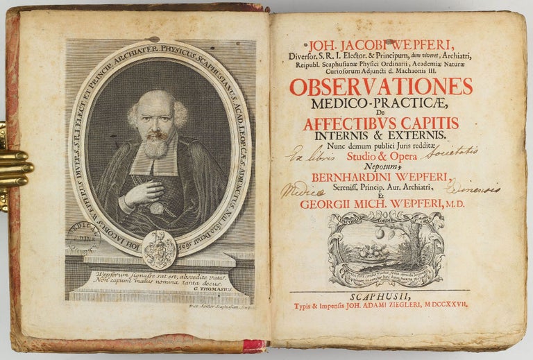 Item #003497 Observationes medico-practicae, de affectibus capitis internis & externis. Johann Jakob WEPFER.