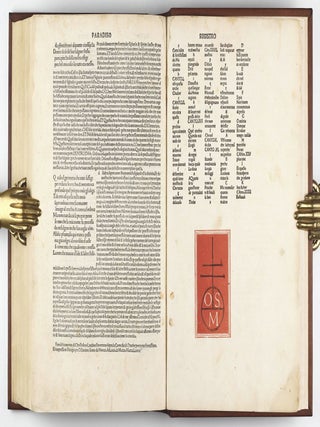 La Comedia, with the commentary of Christophoro Landino. Comento di christophoro Landino fiorentino sopra la comedia di Danthe alighieri poeta fiorentino.