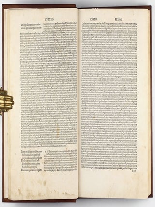 La Comedia, with the commentary of Christophoro Landino. Comento di christophoro Landino fiorentino sopra la comedia di Danthe alighieri poeta fiorentino.
