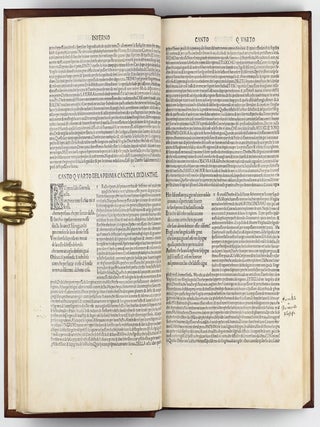 La Comedia, with the commentary of Christophoro Landino. Comento di christophoro Landino fiorentino sopra la comedia di Danthe alighieri poeta fiorentino.