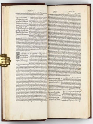 La Comedia, with the commentary of Christophoro Landino. Comento di christophoro Landino fiorentino sopra la comedia di Danthe alighieri poeta fiorentino.