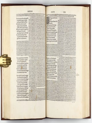 La Comedia, with the commentary of Christophoro Landino. Comento di christophoro Landino fiorentino sopra la comedia di Danthe alighieri poeta fiorentino.