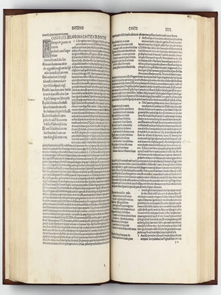 La Comedia, with the commentary of Christophoro Landino. Comento di christophoro Landino fiorentino sopra la comedia di Danthe alighieri poeta fiorentino.