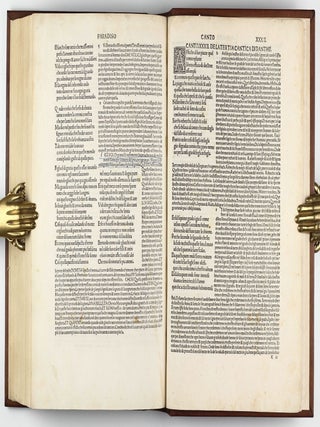 La Comedia, with the commentary of Christophoro Landino. Comento di christophoro Landino fiorentino sopra la comedia di Danthe alighieri poeta fiorentino.