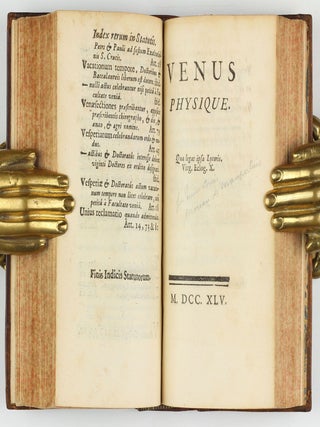 Venus physique / Ritus usus et laudabiles Facultatis Medicinae Parisiensis consuetudines. / Statuta Facultatis Medicinae Parisiensis, supremi senatus Authoritate confirmata anno M.DCC.Ll.