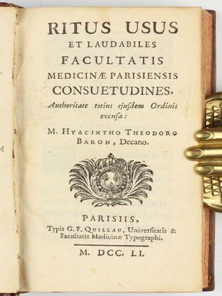 Venus physique / Ritus usus et laudabiles Facultatis Medicinae Parisiensis consuetudines. / Statuta Facultatis Medicinae Parisiensis, supremi senatus Authoritate confirmata anno M.DCC.Ll.