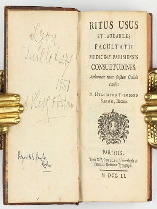 Venus physique / Ritus usus et laudabiles Facultatis Medicinae Parisiensis consuetudines. / Statuta Facultatis Medicinae Parisiensis, supremi senatus Authoritate confirmata anno M.DCC.Ll.