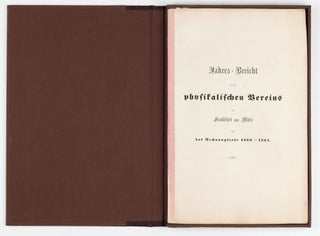 Ueber Telephonie durch den galvanischen Strom. In: Jahres-Bericht des physikalischen Vereins zu Frankfurt am Main für das Rechnungsjahr 1860-1861, pp. 57-64.
