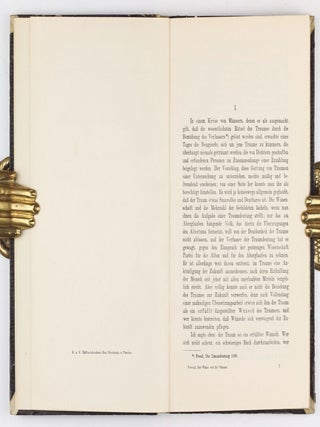 Der Wahn und die Tr&auml;ume in W. Jensens "Gradiva". Schriften zur Angewandten Seelenkunde - Herausgegeben von Prof. Dr. Sigm. Freud - Erstes Heft.