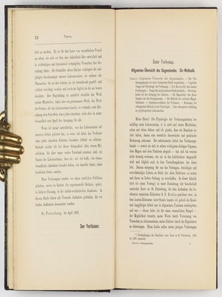 Die Arbeit der Verdauungsdrüsen. Translated from the Russian by Dr. A. Walther.