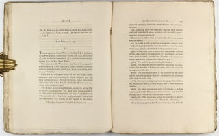 An Inquiry concerning the Source of the Heat which is excited by Friction. In: Philosophical Transactions of the Royal Society of London, vol. 88, Part I, for the year 1798, pp. 80-102, 1 folding engraved plate.