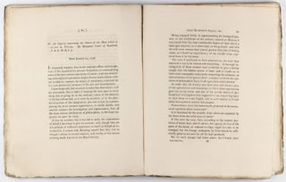 An Inquiry concerning the Source of the Heat which is excited by Friction. In: Philosophical Transactions of the Royal Society of London, vol. 88, Part I, for the year 1798, pp. 80-102, 1 folding engraved plate.