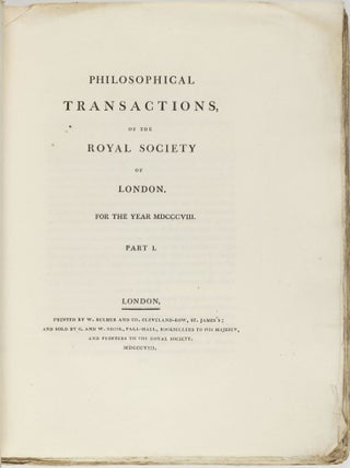 The Bakerian Lecture, on some New Phenomena of Chemical Changes produced by Electricity, particularly the Decomposition of the Fixed Alkalies, and the Exhibition of the New Substances which constitute their Bases; and on the General Nature of Alkaline Bodies. In: Philosophical Transactions of the Royal Society of London for the Year 1808, Vol. 98, part I and II, pp. 1-44 + 333-470.