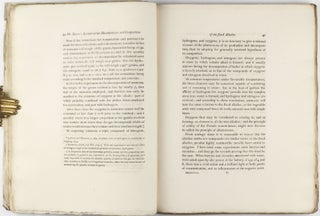 The Bakerian Lecture, on some New Phenomena of Chemical Changes produced by Electricity, particularly the Decomposition of the Fixed Alkalies, and the Exhibition of the New Substances which constitute their Bases; and on the General Nature of Alkaline Bodies. In: Philosophical Transactions of the Royal Society of London for the Year 1808, Vol. 98, part I and II, pp. 1-44 + 333-470.