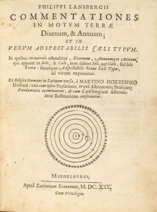 Item #003572 Commentationes in motum terrae diurnum, & annuum, et in verum adspectabilis caeli...