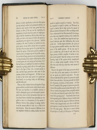 On the Origin of Species by Means of Natural Selection, or the Preservation of Favoured Races in the Struggle for Life. Second edition, second issue ('fifth thousand').