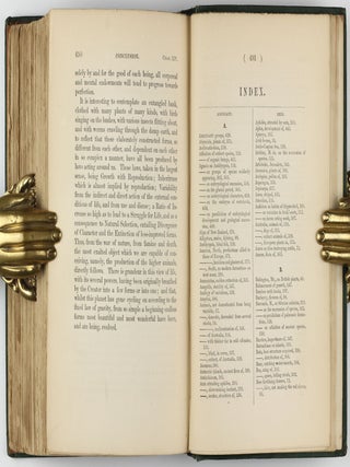 On the Origin of Species by Means of Natural Selection, or the Preservation of Favoured Races in the Struggle for Life. Second edition, second issue ('fifth thousand').