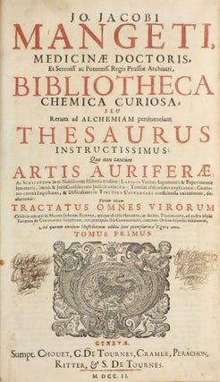 Item #003583 Bibliotheca Chemica Curiosa, Seu Rerum Alchemiam pertinentium Thesaurus...