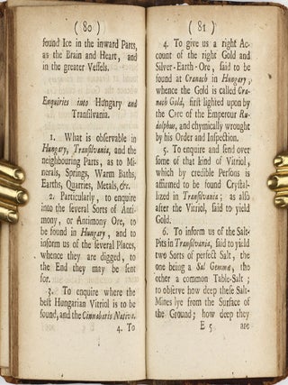 General heads for the natural history of a country, great or small; drawn out for the use of travellers and navigators ... To which is added, other directions for navigators, etc. with particular observations of the most noted countries in the world: by another hand.