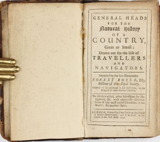 General heads for the natural history of a country, great or small; drawn out for the use of travellers and navigators ... To which is added, other directions for navigators, etc. with particular observations of the most noted countries in the world: by another hand.