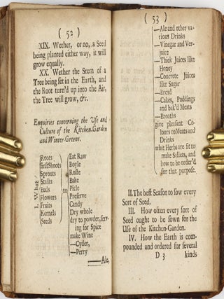 General heads for the natural history of a country, great or small; drawn out for the use of travellers and navigators ... To which is added, other directions for navigators, etc. with particular observations of the most noted countries in the world: by another hand.