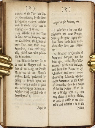 General heads for the natural history of a country, great or small; drawn out for the use of travellers and navigators ... To which is added, other directions for navigators, etc. with particular observations of the most noted countries in the world: by another hand.