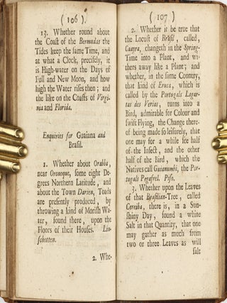 General heads for the natural history of a country, great or small; drawn out for the use of travellers and navigators ... To which is added, other directions for navigators, etc. with particular observations of the most noted countries in the world: by another hand.