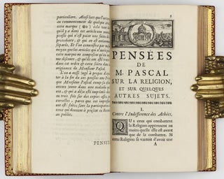 Pensées de M. Pascal sur la religion et sur quelques autres sujets, qui ont esté trouvées après sa mort parmy ses papiers.