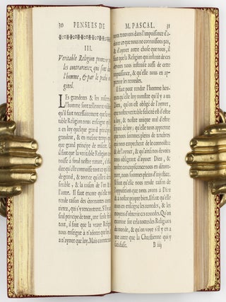 Pensées de M. Pascal sur la religion et sur quelques autres sujets, qui ont esté trouvées après sa mort parmy ses papiers.