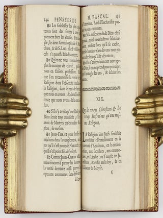Pensées de M. Pascal sur la religion et sur quelques autres sujets, qui ont esté trouvées après sa mort parmy ses papiers.