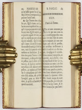 Pensées de M. Pascal sur la religion et sur quelques autres sujets, qui ont esté trouvées après sa mort parmy ses papiers.