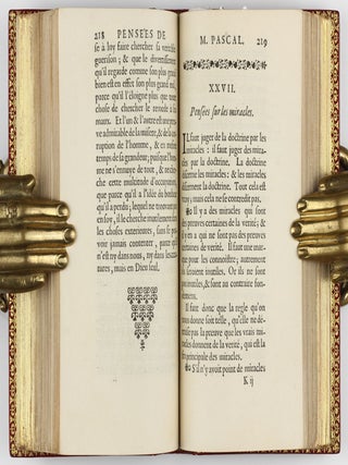 Pensées de M. Pascal sur la religion et sur quelques autres sujets, qui ont esté trouvées après sa mort parmy ses papiers.