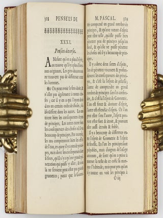 Pensées de M. Pascal sur la religion et sur quelques autres sujets, qui ont esté trouvées après sa mort parmy ses papiers.