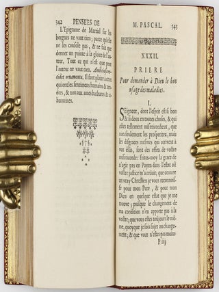 Pensées de M. Pascal sur la religion et sur quelques autres sujets, qui ont esté trouvées après sa mort parmy ses papiers.