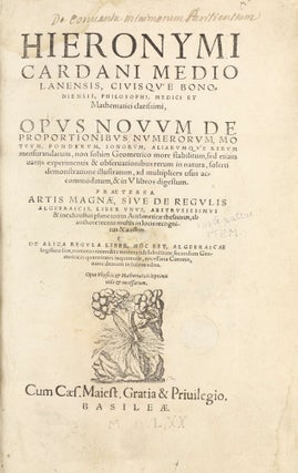 Item #003612 Opus novum de proportionibus numerorum, motuum, ponderum, sonorum, aliarumque rerum...