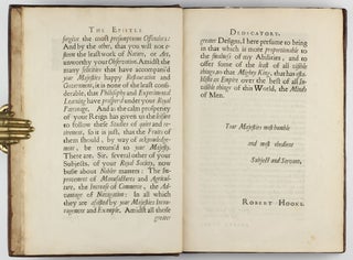Micrographia: or some Physiological Descriptions of Minute Bodies made by Magnifying Glasses with Observations and Inquiries thereupon.
