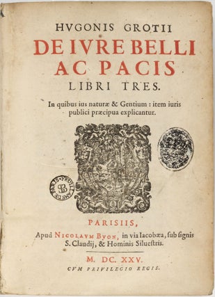 Item #003614 De jure belli ac pacis libri tres : In quibus ius naturae & gentium: item iuris...
